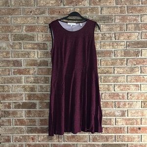 NWT Navy & Purple Floral Fit n Flare dress